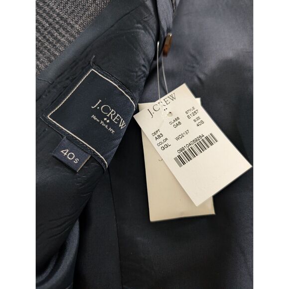 *Lovely* Jcrew Thompson Sport Jacket in Dark Navy Glen Plaid 40S NWT - Picture 3 of 3